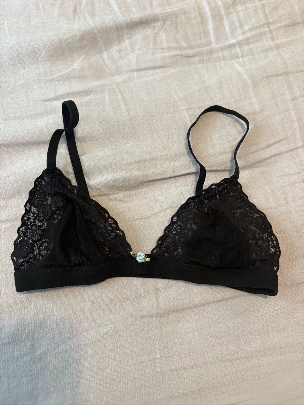Black Lace Bralette - Women's Intimates